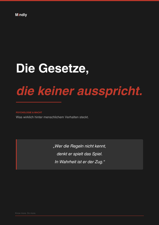 Die Gesetze, die keiner ausspricht.